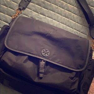 Tory Burch diaper bag.